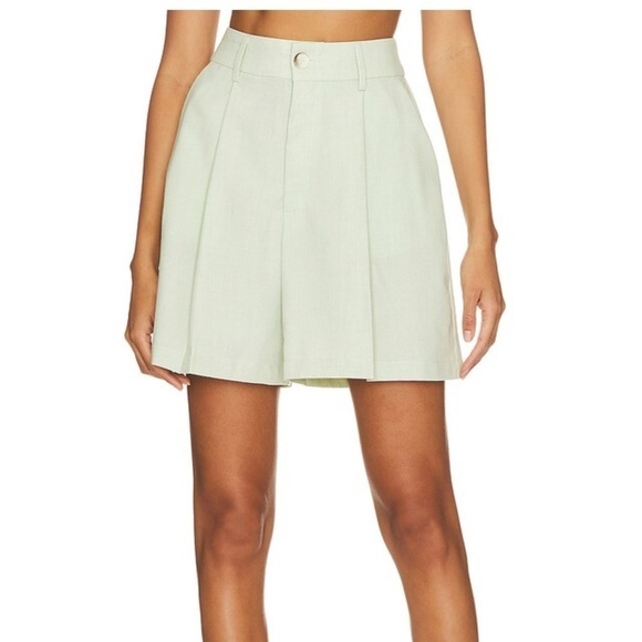 WeWoreWhat Trouser Shorts in Fog Green size 0 NWT - Picture 2 of 5